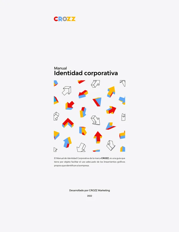 Portada del Manual de identidad corporativa de CROZZ