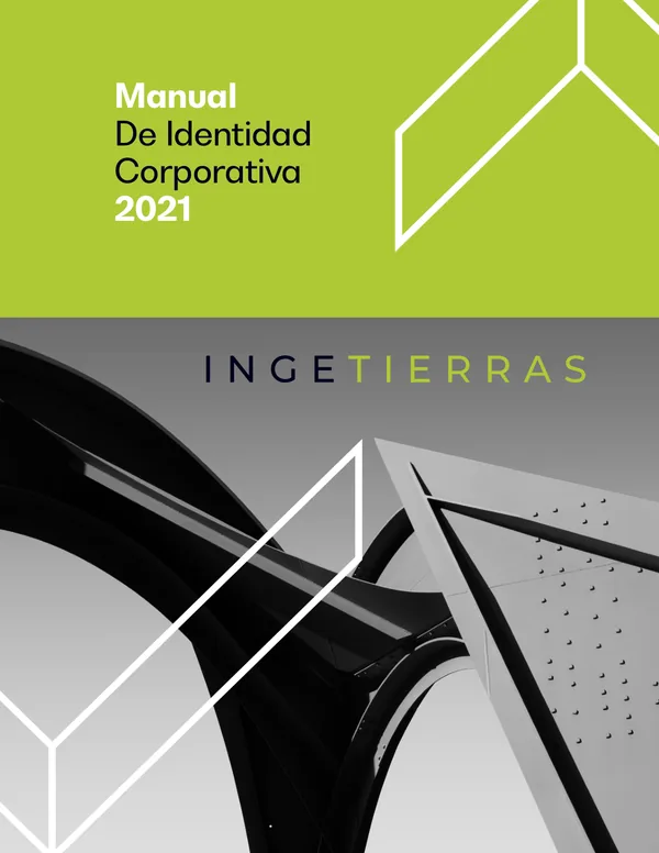Portada del Manual de identidad corporativa de Ingetierras