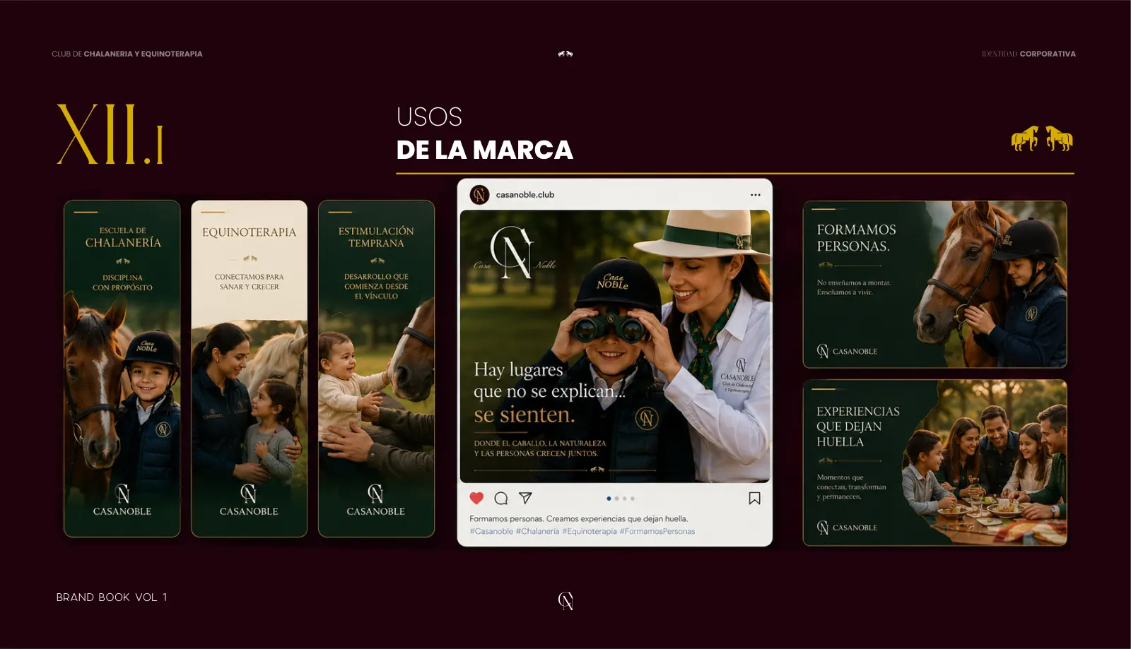 Página del manual de CasaNoble con una aplicación de la marca